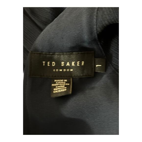 Ted Baker Dress Ryaa High Neck fit flare minidress blue size 1 (US 4) - Picture 6 of 8